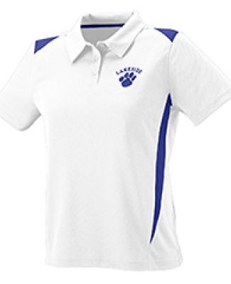 5013 Augusta Ladies' Premier Sport Shirt in White/ purple