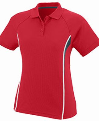 5024 Augusta Ladies Wicking Polyester Mesh Sport P RED/ SLATE/ WHT