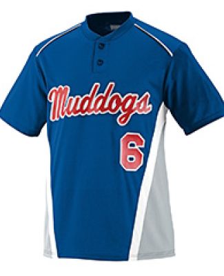 1525 Augusta RBI Jersey in Royal/ silver grey/ white