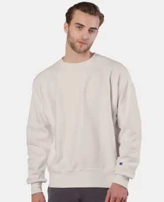 Champion S1049 Logo Reverse Weave Pullover Sweatsh in Body blush