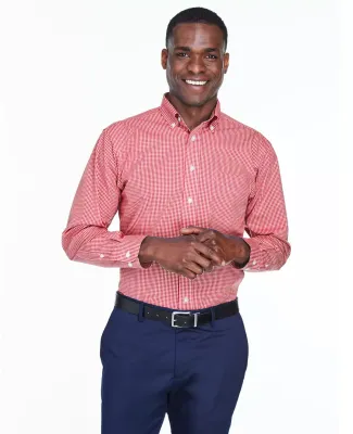D640 Devon & Jones Men's Crown Collection™ Gingh RED