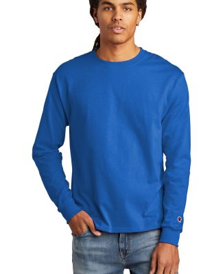 Champion CC8C Logo Long-Sleeve Tagless Tee in Athletic royal