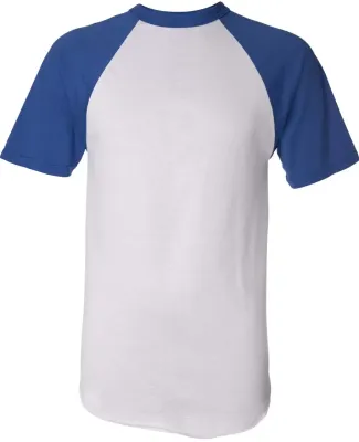 423 Augusta Sportswear Adult Short-Sleeve Baseball White/ Royal