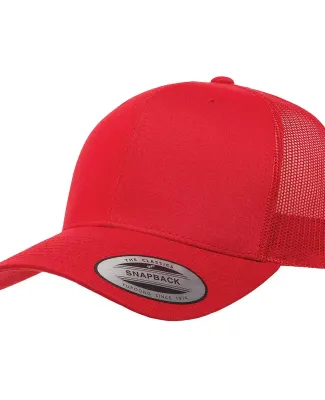 Yupoong 6606 Retro Trucker Hat in Red