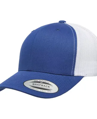 Yupoong 6606 Retro Trucker Hat in Royal/ white