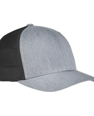 Yupoong 6606 Retro Trucker Hat in Heather grey/ black