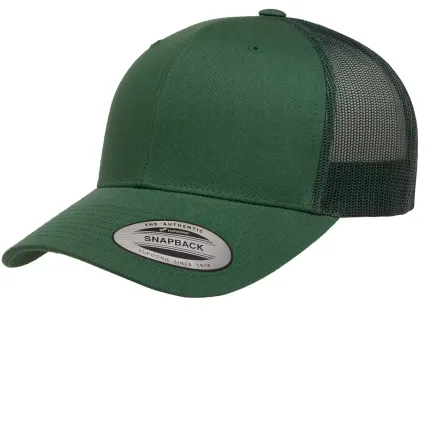 Yupoong 6606 Retro Trucker Hat in Evergreen
