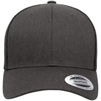 Yupoong 6606 Retro Trucker Hat in Dark heather grey
