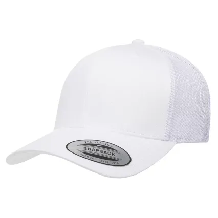 Yupoong 6606 Retro Trucker Hat in White