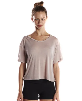 US Blanks US309 Women's Modal Flowy Crop Top in Champagne