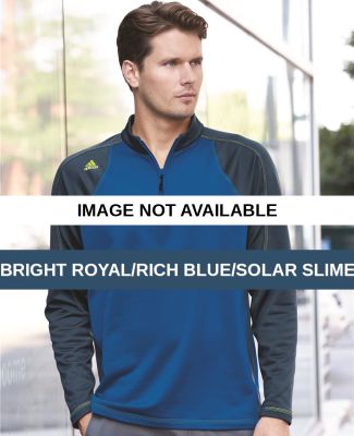 Adidas A276 Climawarm+® Quarter-Zip Colorblocked  Bright Royal/Rich Blue/Solar Slime