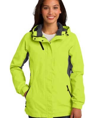 Port Authority L322    Ladies Cascade Waterproof J in Chg grn/mag gy