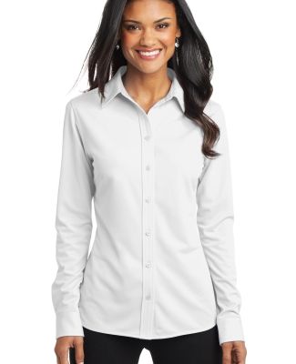 Port Authority L570    Ladies Dimension Knit Dress in White