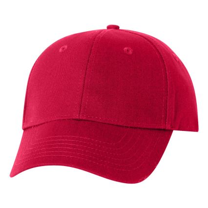 Valucap VC600 Structured Chino Cap in Red