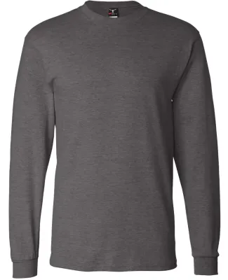 5186 Hanes 6.1 oz. Ringspun Cotton Long-Sleeve Bee Charcoal Heather