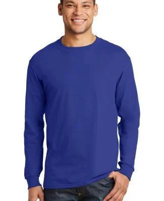 5186 Hanes 6.1 oz. Ringspun Cotton Long-Sleeve Bee Deep Royal