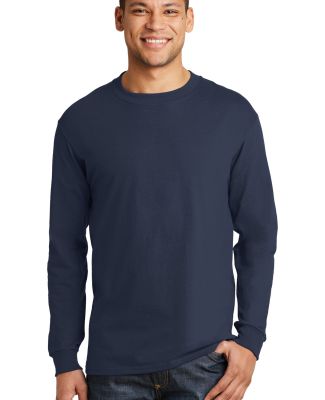 5186 Hanes 6.1 oz. Ringspun Cotton Long-Sleeve Bee Navy