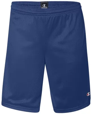 S162 Champion Logo Long Mesh Shorts with Pockets Athletic Royal