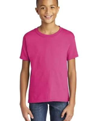 Gildan 64500B SoftStyle Youth Short Sleeve T-Shirt in Heliconia