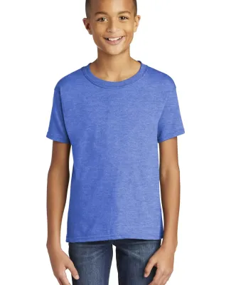 Gildan 64500B SoftStyle Youth Short Sleeve T-Shirt in Heather royal