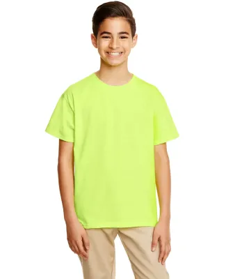 Gildan 64500B SoftStyle Youth Short Sleeve T-Shirt in Safety green