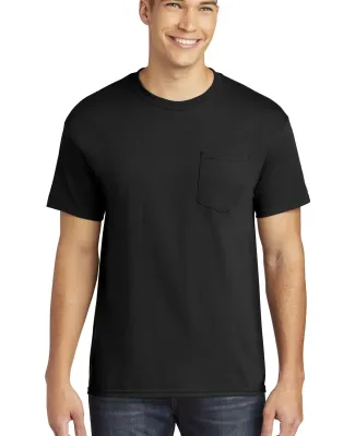 Gildan 5300 Heavy Cotton T-Shirt with a Pocket BLACK