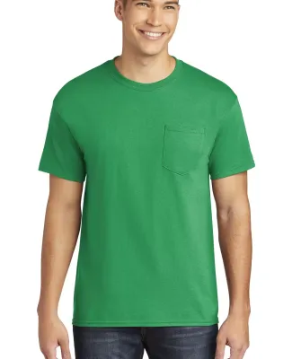 Gildan 5300 Heavy Cotton T-Shirt with a Pocket in Irish green