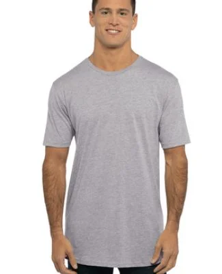 Next Level 3602 Cotton Long Body Crew in Heather gray