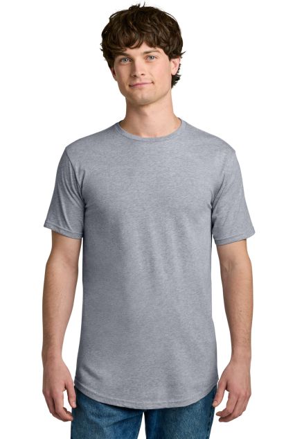 Next Level 3602 Cotton Long Body Crew in Heather grey