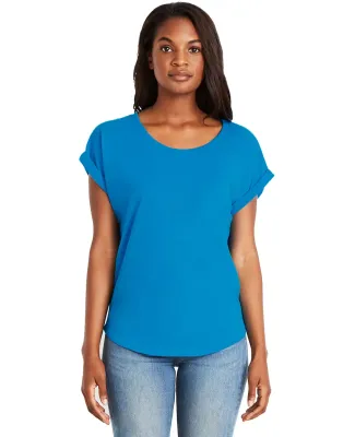 Next Level 6360 Women's Roll Sleeve Scoop Neck Dol in Turquoise