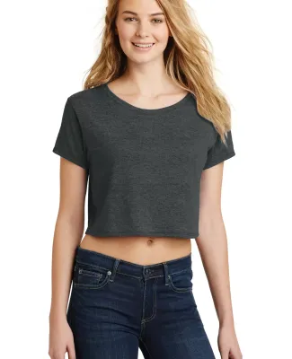 District DT2303    Juniors Relaxed Crop Tee Black Frost
