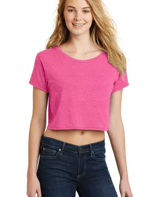District DT2303    Juniors Relaxed Crop Tee Fuchsia Frost