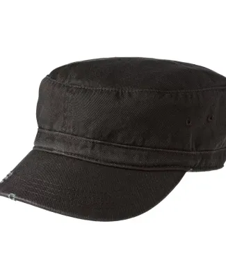 District DT605    - Distressed Military Hat Black