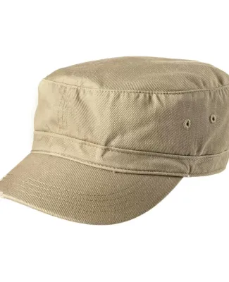 District DT605    - Distressed Military Hat Khaki