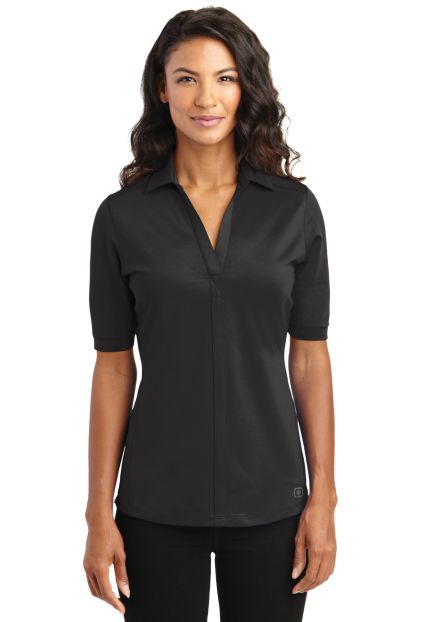 Ogio Apparel LOG130 OGIO   Ladies Metro Polo in Blacktop