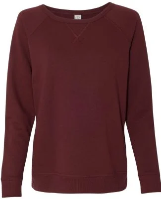 Alternative 5068 Women's Vintage French Terry Scri MAROON