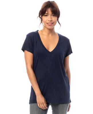 Alternative 2894 Womens Slinky Melange Burnout Jer in Navy