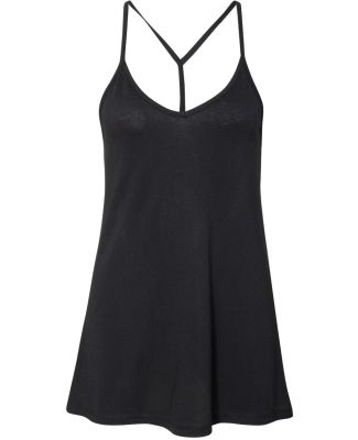 Alternative 4863 Women's Strappy Satin Jersey Tank BLACK