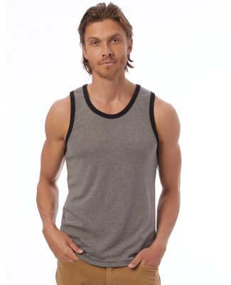 Alternative 05053BP Keeper Vintage Ringer Tank in Vin coal/ blk