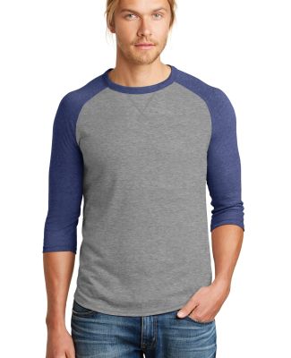 Alternative 05057BP Dugout Vintage Baseball Tee in Smoke/vnt royl
