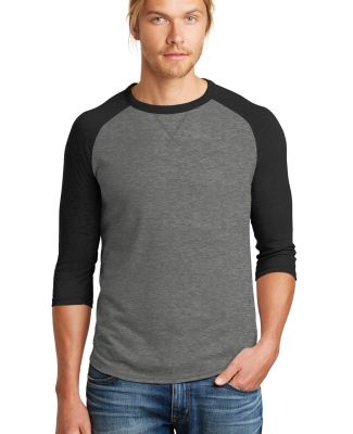 Alternative 05057BP Dugout Vintage Baseball Tee in Vnt coal/black