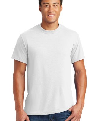Jerzees 21MR Dri-Power Sport Short Sleeve T-Shirt in White