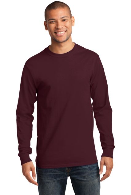 Port & Company PC61LST - Tall Long Sleeve Essentia in Athletic maroon