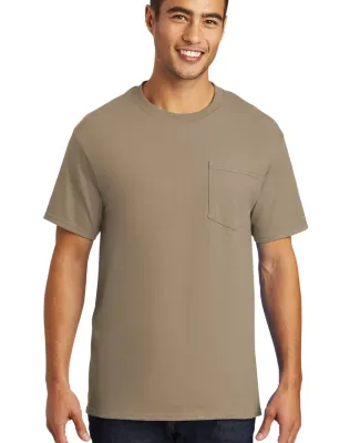 Port & Company PC61PT Tall Essential Pocket Tee in Sand