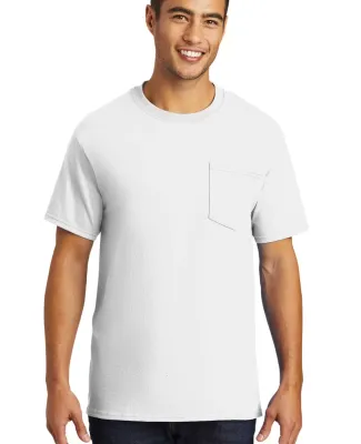 Port & Company PC61PT Tall Essential Pocket Tee in White