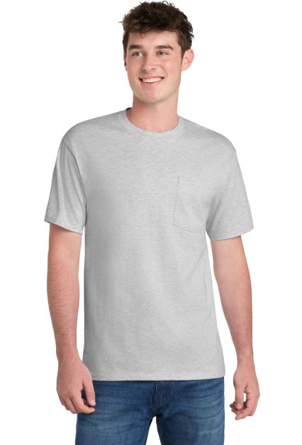 Port & Company PC61PT Tall Essential Pocket Tee in Ash