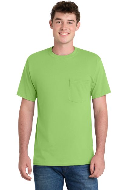 Port & Company PC61PT Tall Essential Pocket Tee in Lime