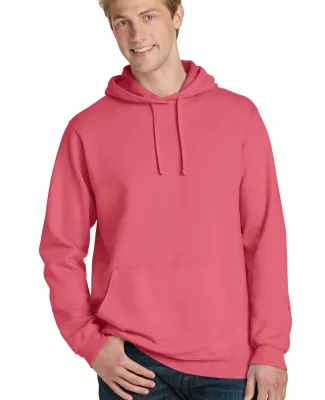 Port & Company PC098H Pigment-Dyed Pullover Hooded Fruit Punch