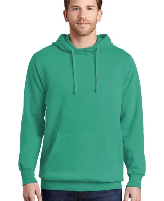 Port & Company PC098H Pigment-Dyed Pullover Hooded Peacock