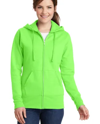 Port & Company LPC78ZH Ladies Core Fleece Full-Zip Neon Green